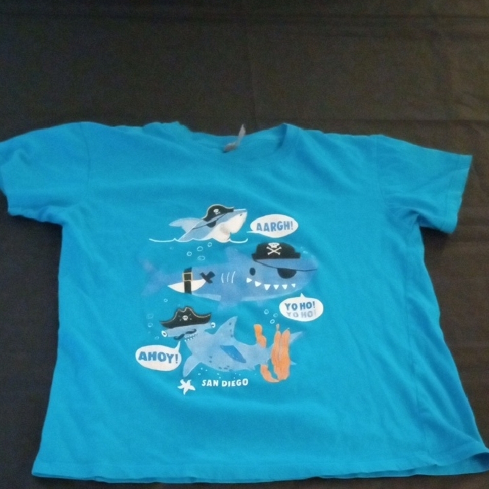 San Diego Pirate Shark Graphic Tee - Blue